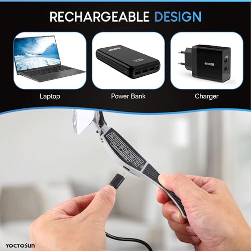 Magnifying Glasses with 3 LED Lights and 5 Detachable Lenses