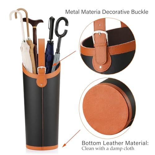 Artificial Leather Tall Umbrella Holer Rack Entryway Indoor for Business