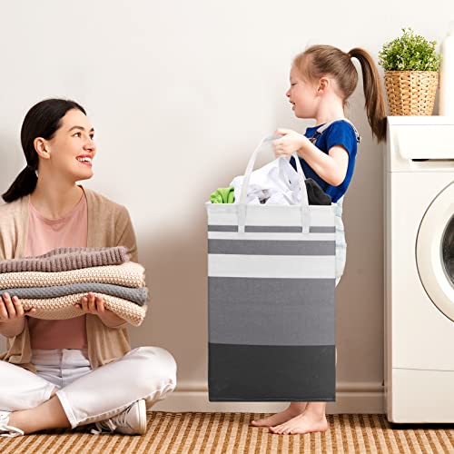 75 L Laundry Basket Large Clothes Hamper Bulk Laundry Room Organization Waterproof Collapsible Storage Hamper with Handles in Dorm