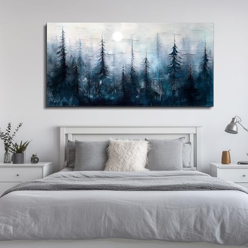 Wall Art for Living Room Canvas Wall Decor for Bedroom Office Wall Decoration Landscape Paintings Modern Purple Lake View Wall Pictures Artwork Hotel Room Home Decor Ready to Hang 20x40 in