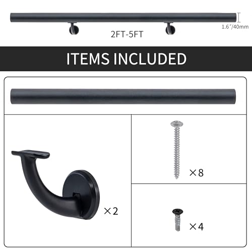 5FT Modern Aluminum Handrail Set