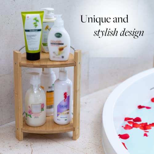 Bamboo Shower Corner Caddy