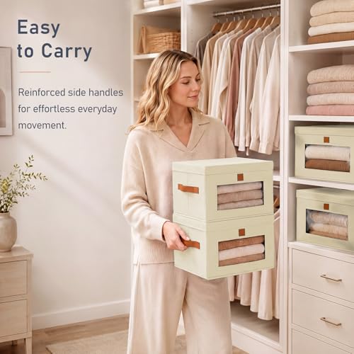 Front Opening Storage Bins with Lids