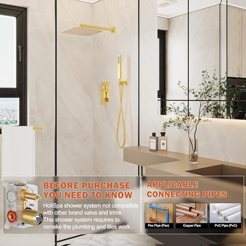 Rain Shower System with Handheld & Valve