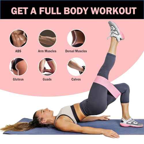 Non Slip Fabric Resistance Bands for Working Out 3 Levels