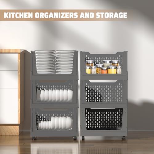 Stackable Plastic Storage Bins