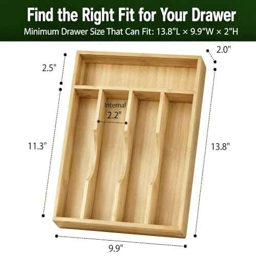 Bamboo Drawer Organizer
