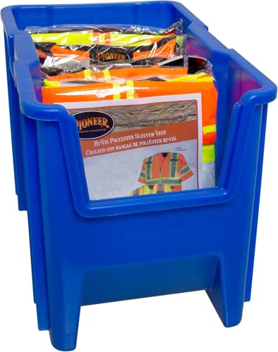1301 Stak-N-Store Heavy Duty Stackable Open Front Plastic Storage Container Bin