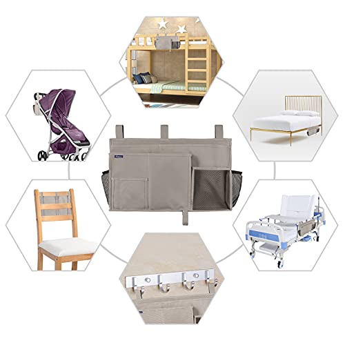 Bedside Caddy Hanging Organizer Bedside Storage Bag for Bunk and Hospital Beds