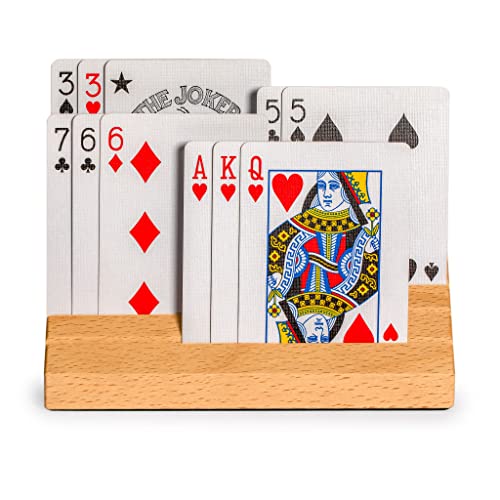 Solid Beechwood Playing Card Holders