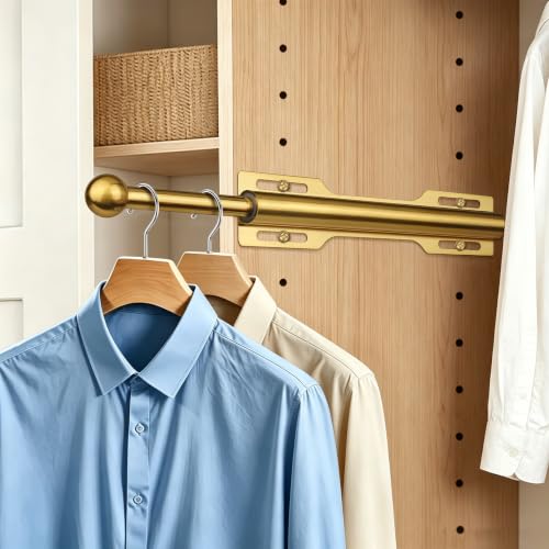 12" Valet Rod for Closet Pull Out Retractable Slide Out for Laundry Rooms
