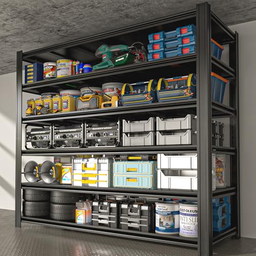 Garage Shelving Heavy Duty Storage Shelves 3000 LBS Adjustable Metal Shelving Uints and Storage for Garage