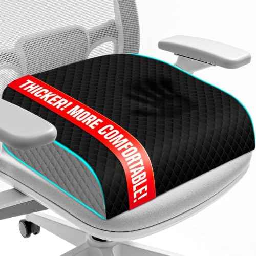 Seat Cushion Memory Foam Chair Pad for Sciatica & Hip Pain Relief