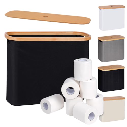 Toilet Paper Basket with Lid for Bathroom