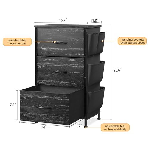 Night Stand White Nightstand with Drawers
