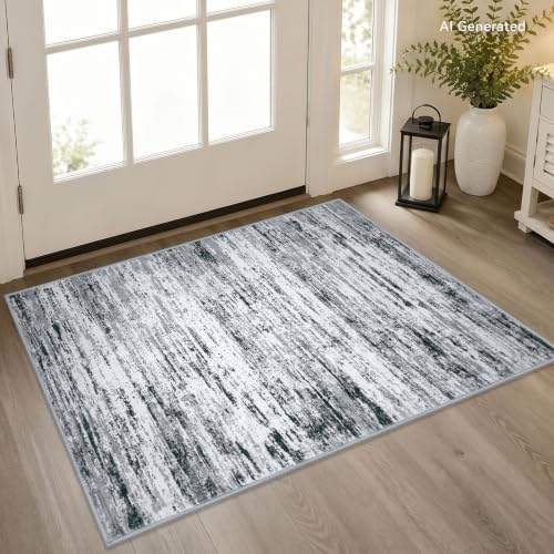 Washable Abstract Rug Non Slip