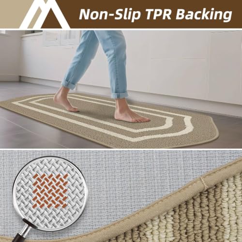 Long Kitchen Floor Mats for in Front of Sink Super Absorbent Kitchen Rugs and Mats 24"x48" Non