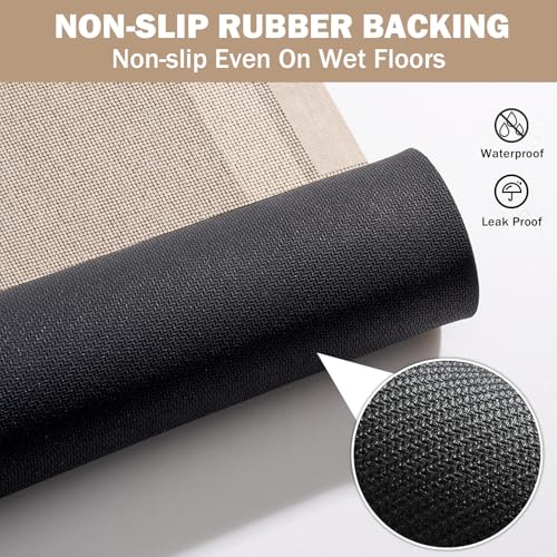 YDKL Non Slip Bath Mat Ultra Thin Bathroom Rugs Fit Under Door