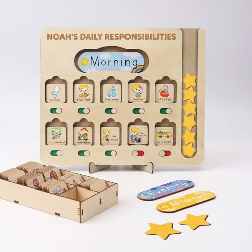 Personalized Wooden Daily Routine Chart