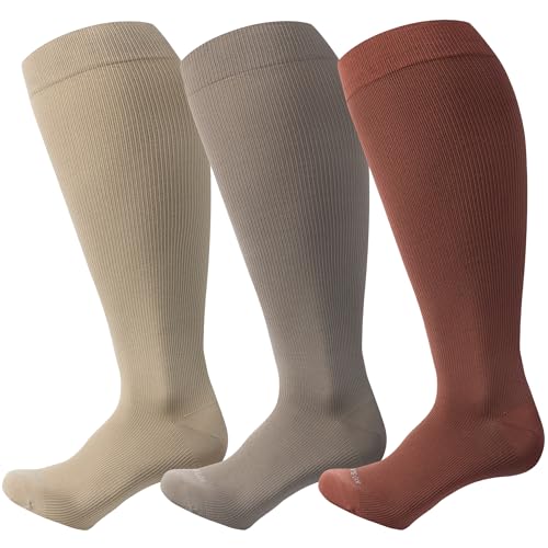 Plus Size Compression Socks for Women Men Wide Calf Extra Large 15