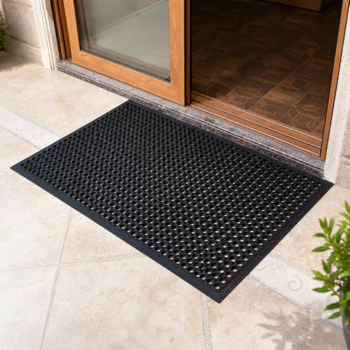 4 Pack 36"x24" inch Entrance Rubber Drainage Floor Mats