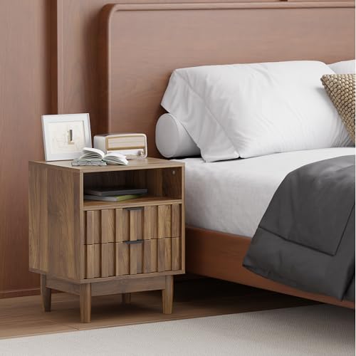 Rattan Marble Nightstand