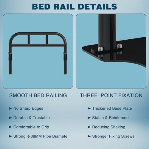 Adjustable Bed Step Stool with Handles