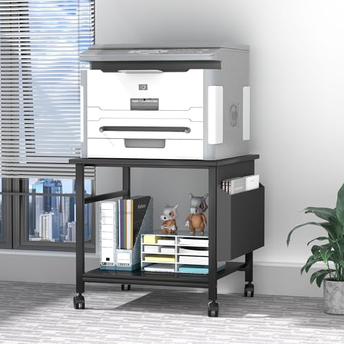 Large Printer Stand with Storage Shelf
