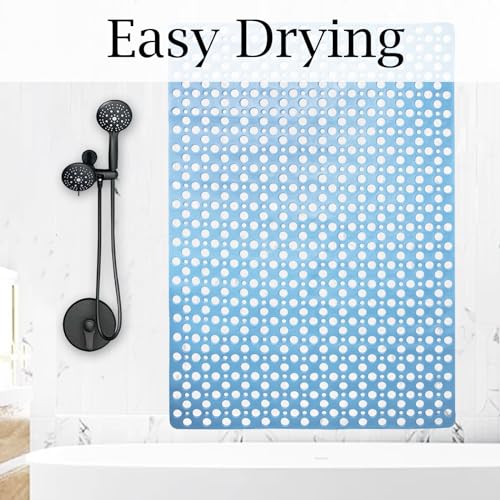 Large Shower Mat Non Slip TPE Bathtub Mat Suction Cups