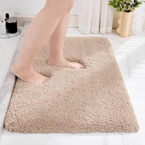 Bathroom Rug Non Slip Fluffy Bath Mat for Bathroom Floor Washable Plush Luxury Bath Rug for Tub Soft Shaggy Shower Sink Mat