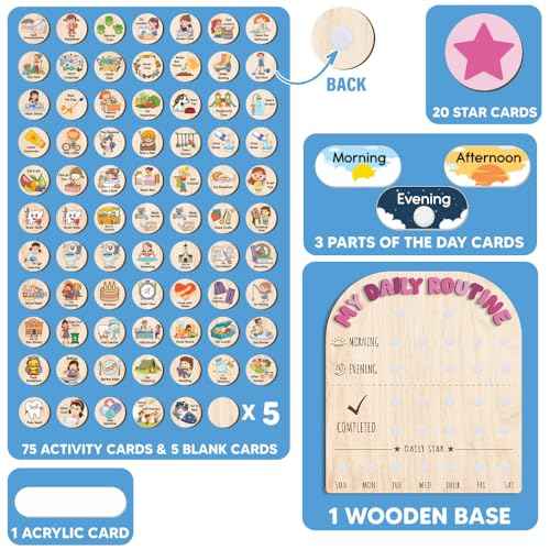 Wooden Chore Chart for Boys