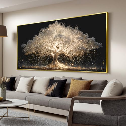 Gold Fantasy Tree Of Life Canvas Wall Art