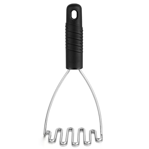 Heavy Duty Stainless Steel Wire Potato Masher with Soft Grip Handle for Effortless Mashing