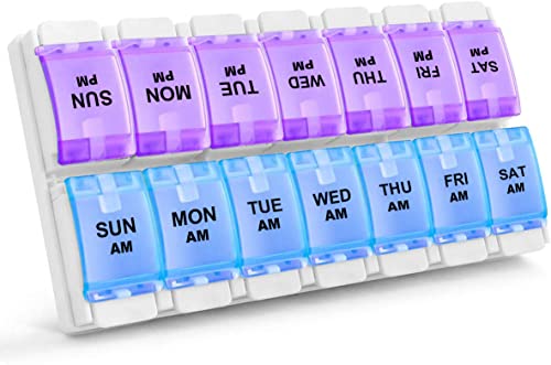 AM PM Weekly 7 Day Pill Organizer