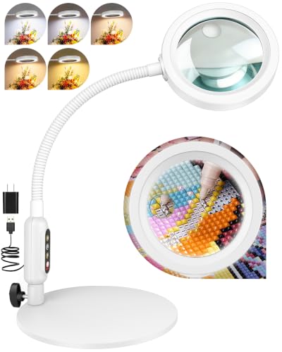 Magnifying Glass with Light and Stand