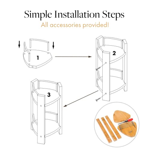 Bamboo Shower Corner Caddy