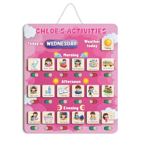 Personalized Wooden Daily Routine Chart