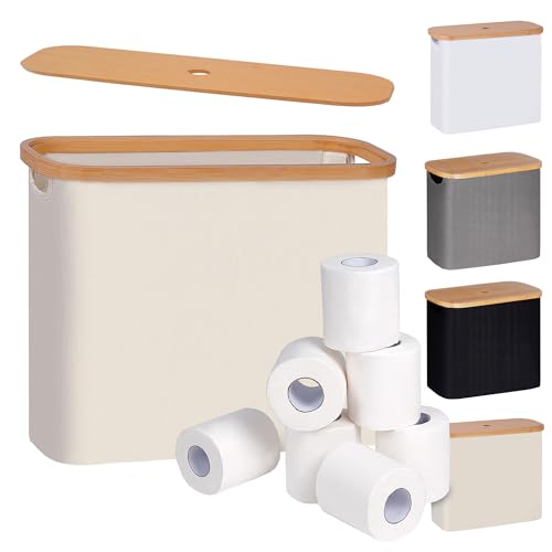 Toilet Paper Basket with Lid for Bathroom