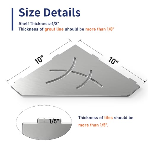 Corner Shower Shelf 10"