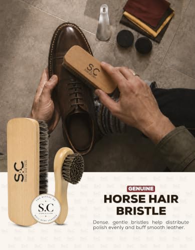 Compact Travel Size Leather Shoe Shine Kit for Men & Women