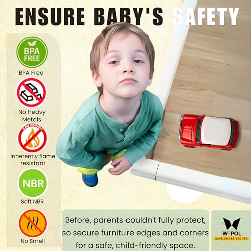 Corner Edge Protector Baby Proofing with 8 Corner Guard 18ft Furniture Corner & Edge Safety Bumpers Cushion