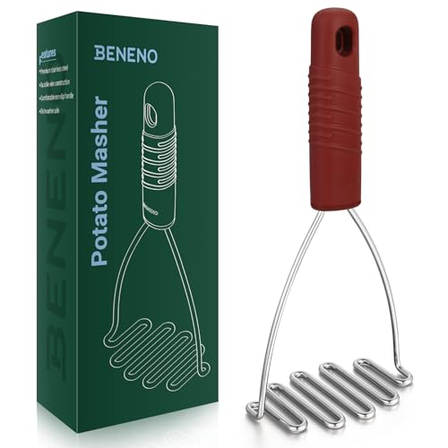 Heavy Duty Stainless Steel Wire Potato Masher with Soft Grip Handle for Effortless Mashing