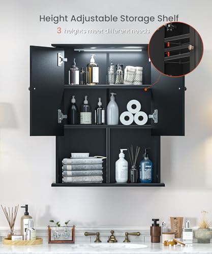 Bathroom Wall Cabinet with Motion Sensor Light