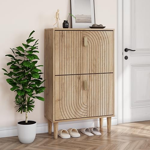 Shoe Cabinet with 2 Flip Drawers