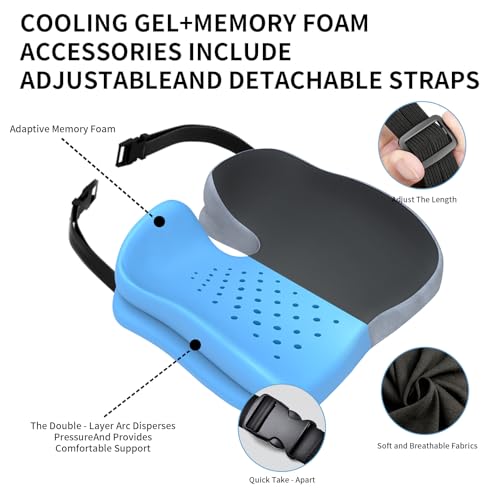 Seat Cushions for Office Chairs Wheelchair Cushion for Long Sitting Back Pain