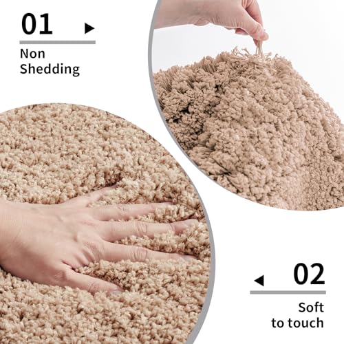 Bathroom Rug Non Slip Fluffy Bath Mat for Bathroom Floor Washable Plush Luxury Bath Rug for Tub Soft Shaggy Shower Sink Mat