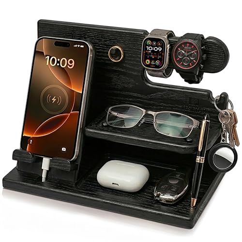 Wood Phone Docking Station for Men