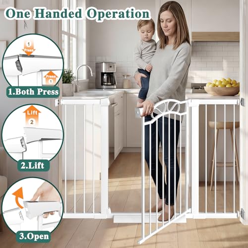 Extra Wide Baby Gate for Kids Or Pets Walk Thru Dog Gates for The House Doorway Child Safety Gate