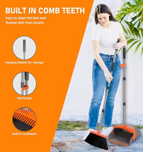 Brooms with Dustpan Combo Set