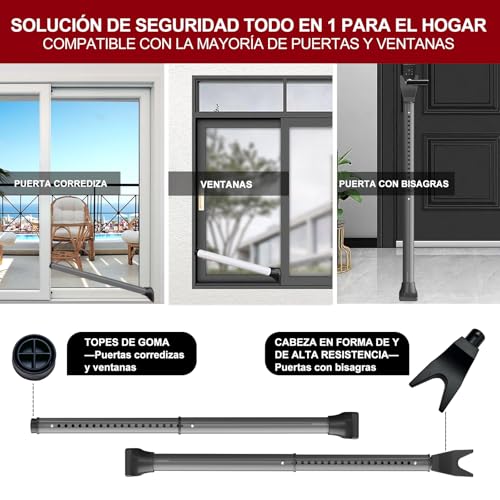 Upgraded Door Jammer & Sliding Patio Door Stopper